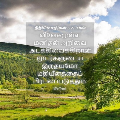 Picture 04 - நீதிமொழிகள் 12:23 TAMIRV - விவேகமுள்ள மனிதன் - Bible Verse Picture
