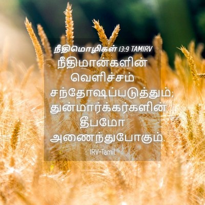 Picture 04 - நீதிமொழிகள் 13:9 TAMIRV - நீதிமான்களின் - Bible Verse Picture