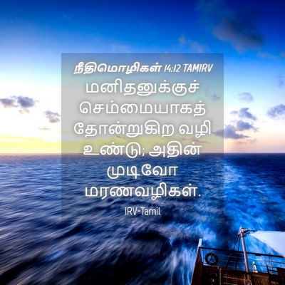 Picture 04 - நீதிமொழிகள் 14:12 TAMIRV - மனிதனுக்குச் - Bible Verse Picture