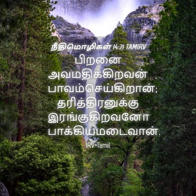 Picture 04 - நீதிமொழிகள் 14:21 TAMIRV - பிறனை - Bible Verse Picture