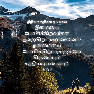Picture 04 - நீதிமொழிகள் 14:22 TAMIRV - தீமையை - Bible Verse Picture