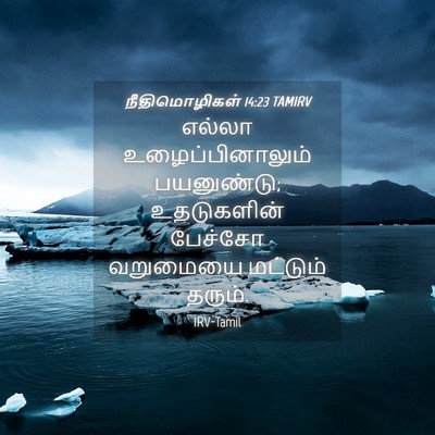 Picture 04 - நீதிமொழிகள் 14:23 TAMIRV - எல்லா - Bible Verse Picture