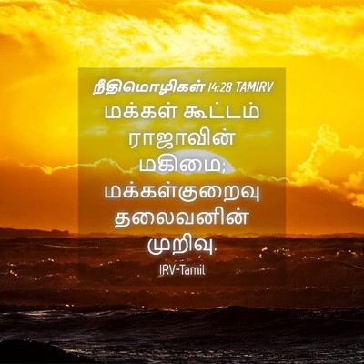 Picture 04 - நீதிமொழிகள் 14:28 TAMIRV - மக்கள் கூட்டம் - Bible Verse Picture