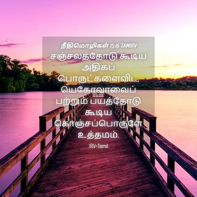 Picture 04 - நீதிமொழிகள் 15:16 TAMIRV - சஞ்சலத்தோடு கூடிய - Bible Verse Picture