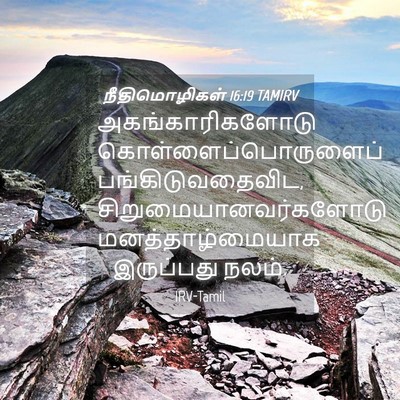 Picture 04 - நீதிமொழிகள் 16:19 TAMIRV - அகங்காரிகளோடு - Bible Verse Picture