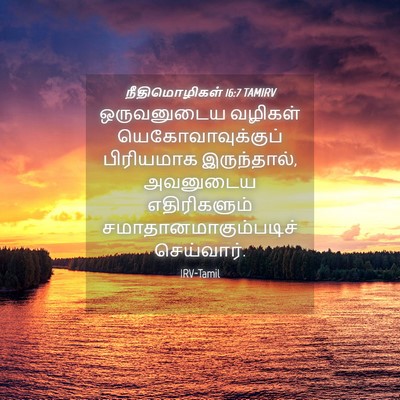 Picture 04 - நீதிமொழிகள் 16:7 TAMIRV - ஒருவனுடைய வழிகள் - Bible Verse Picture