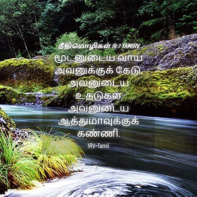 Picture 04 - நீதிமொழிகள் 18:7 TAMIRV - மூடனுடைய வாய் - Bible Verse Picture