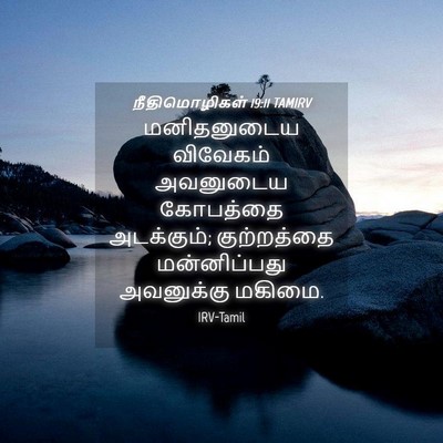 Picture 04 - நீதிமொழிகள் 19:11 TAMIRV - மனிதனுடைய விவேகம் - Bible Verse Picture