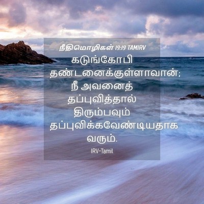Picture 04 - நீதிமொழிகள் 19:19 TAMIRV - கடுங்கோபி - Bible Verse Picture