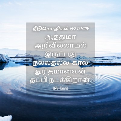 Picture 04 - நீதிமொழிகள் 19:2 TAMIRV - ஆத்துமா - Bible Verse Picture