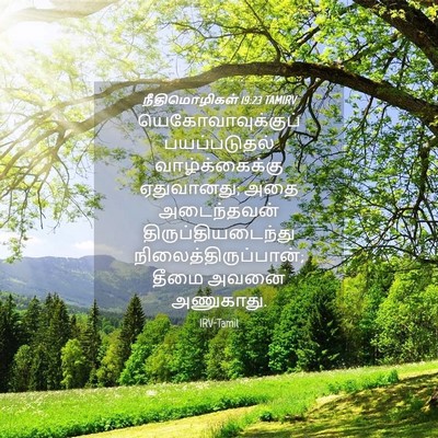 Picture 04 - நீதிமொழிகள் 19:23 TAMIRV - யெகோவாவுக்குப் - Bible Verse Picture
