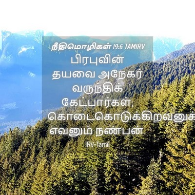 Picture 04 - நீதிமொழிகள் 19:6 TAMIRV - பிரபுவின் தயவை - Bible Verse Picture