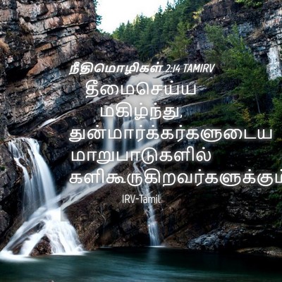 Picture 04 - நீதிமொழிகள் 2:14 TAMIRV - தீமைசெய்ய - Bible Verse Picture