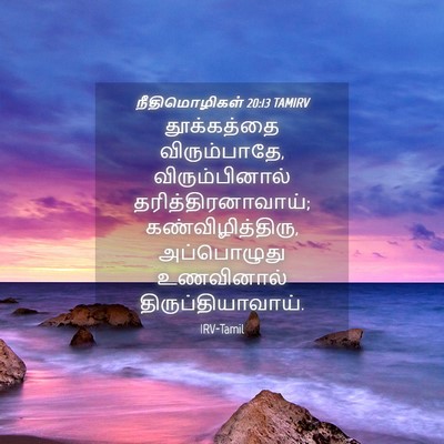 Picture 04 - நீதிமொழிகள் 20:13 TAMIRV - தூக்கத்தை - Bible Verse Picture