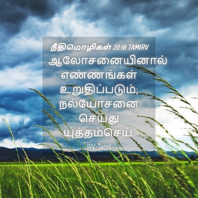 Picture 04 - நீதிமொழிகள் 20:18 TAMIRV - ஆலோசனையினால் - Bible Verse Picture