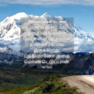 Picture 04 - நீதிமொழிகள் 20:5 TAMIRV - மனிதனுடைய - Bible Verse Picture