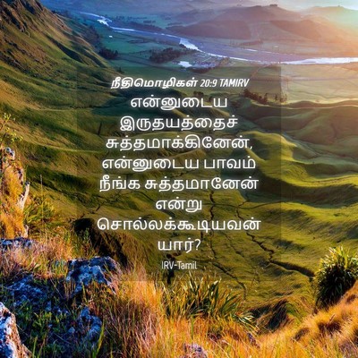 Picture 04 - நீதிமொழிகள் 20:9 TAMIRV - என்னுடைய - Bible Verse Picture