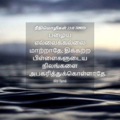 Picture 04 - நீதிமொழிகள் 23:10 TAMIRV - பழைய எல்லைக்கல்லை - Bible Verse Picture