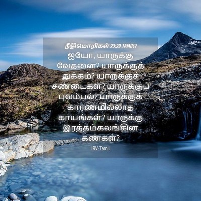 Picture 04 - நீதிமொழிகள் 23:29 TAMIRV - ஐயோ, யாருக்கு - Bible Verse Picture