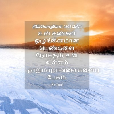 Picture 04 - நீதிமொழிகள் 23:33 TAMIRV - உன் கண்கள் - Bible Verse Picture