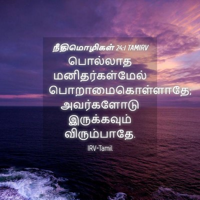 Picture 04 - நீதிமொழிகள் 24:1 TAMIRV - பொல்லாத - Bible Verse Picture