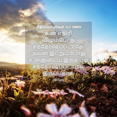 Picture 04 - நீதிமொழிகள் 24:17 TAMIRV - உன் எதிரி - Bible Verse Picture