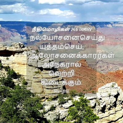 Picture 04 - நீதிமொழிகள் 24:6 TAMIRV - நல்யோசனைசெய்து - Bible Verse Picture