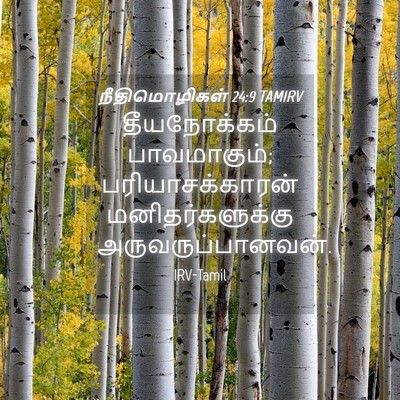 Picture 04 - நீதிமொழிகள் 24:9 TAMIRV - தீயநோக்கம் - Bible Verse Picture