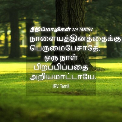 Picture 04 - நீதிமொழிகள் 27:1 TAMIRV -  - Bible Verse Picture