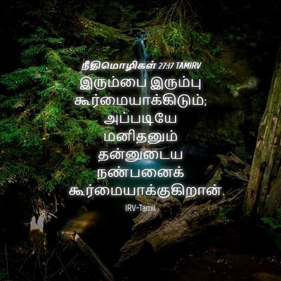 Picture 04 - நீதிமொழிகள் 27:17 TAMIRV - இரும்பை இரும்பு - Bible Verse Picture