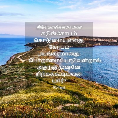 Picture 04 - நீதிமொழிகள் 27:4 TAMIRV - கடுங்கோபம் - Bible Verse Picture
