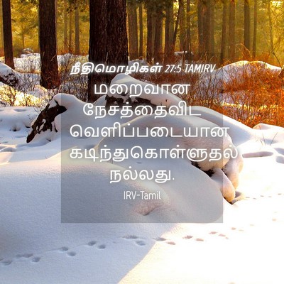 Picture 04 - நீதிமொழிகள் 27:5 TAMIRV - மறைவான நேசத்தைவிட - Bible Verse Picture