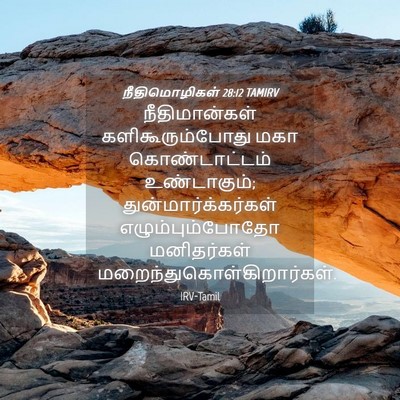 Picture 04 - நீதிமொழிகள் 28:12 TAMIRV - நீதிமான்கள் - Bible Verse Picture