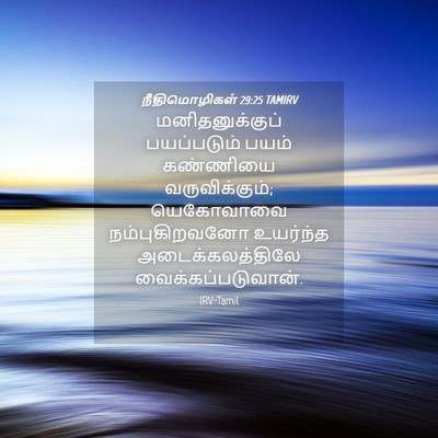Picture 04 - நீதிமொழிகள் 29:25 TAMIRV - மனிதனுக்குப் - Bible Verse Picture