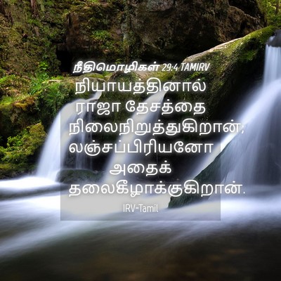Picture 04 - நீதிமொழிகள் 29:4 TAMIRV - நியாயத்தினால் - Bible Verse Picture