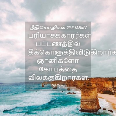 Picture 04 - நீதிமொழிகள் 29:8 TAMIRV - பரியாசக்காரர்கள் - Bible Verse Picture