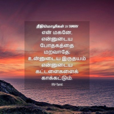 Picture 04 - நீதிமொழிகள் 3:1 TAMIRV - என் மகனே, என்னுடைய - Bible Verse Picture