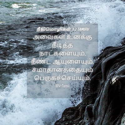 Picture 04 - நீதிமொழிகள் 3:2 TAMIRV - அவைகள் உனக்கு - Bible Verse Picture