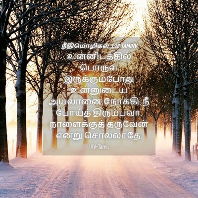 Picture 04 - நீதிமொழிகள் 3:28 TAMIRV - உன்னிடத்தில் - Bible Verse Picture