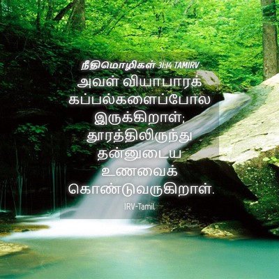 Picture 04 - நீதிமொழிகள் 31:14 TAMIRV - அவள் வியாபாரக் - Bible Verse Picture