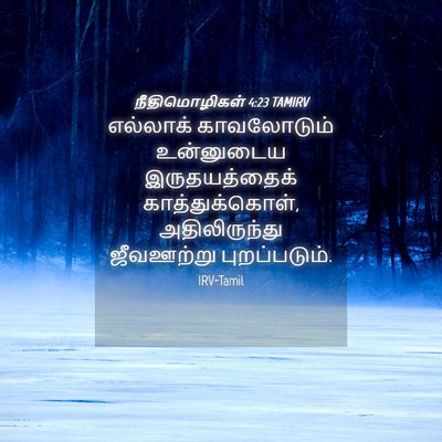 Picture 04 - நீதிமொழிகள் 4:23 TAMIRV - எல்லாக் காவலோடும் - Bible Verse Picture
