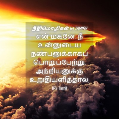 Picture 04 - நீதிமொழிகள் 6:1 TAMIRV - என் மகனே, நீ - Bible Verse Picture