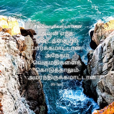 Picture 04 - நீதிமொழிகள் 6:35 TAMIRV - அவன் எந்த - Bible Verse Picture