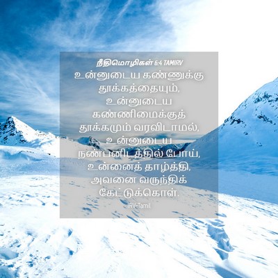 Picture 04 - நீதிமொழிகள் 6:4 TAMIRV - உன்னுடைய - Bible Verse Picture