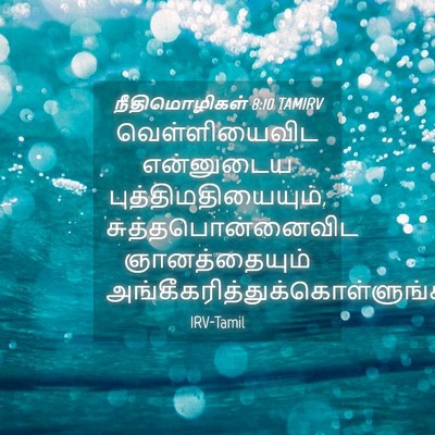 Picture 04 - நீதிமொழிகள் 8:10 TAMIRV - வெள்ளியைவிட - Bible Verse Picture