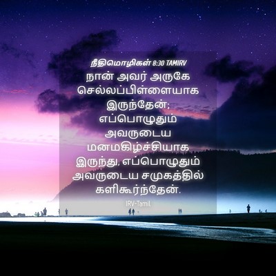 Picture 04 - நீதிமொழிகள் 8:30 TAMIRV - நான் அவர் அருகே - Bible Verse Picture