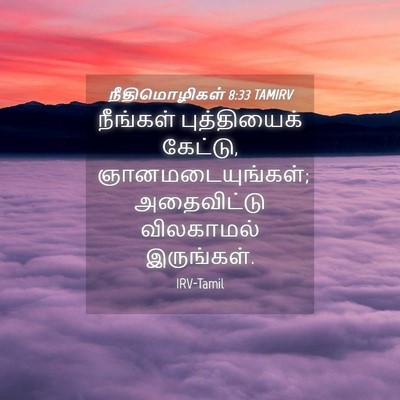 Picture 04 - நீதிமொழிகள் 8:33 TAMIRV - நீங்கள் - Bible Verse Picture