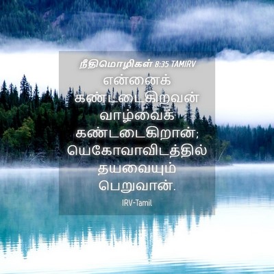 Picture 04 - நீதிமொழிகள் 8:35 TAMIRV - என்னைக் - Bible Verse Picture