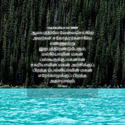 Picture 04 - நெகேமியா 11:12 TAMIRV - ஆலயத்திலே - Bible Verse Picture