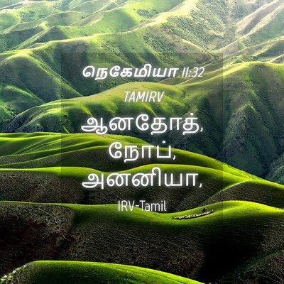 Picture 04 - நெகேமியா 11:32 TAMIRV - ஆனதோத், நோப், - Bible Verse Picture